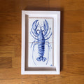 Handpainted Lobster fish double Tile /Kézműves csempe