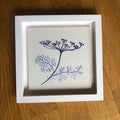 Fennel Handpainted azulejo glazed ceramic tile 15 cm x 15 cm /  Kézműves csempe