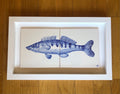 Handpainted pikeperch/ walleye fish double Tile /  Kézműves csempekép Fogas süllő